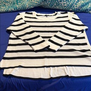 Striped Black and White Women's Sweater